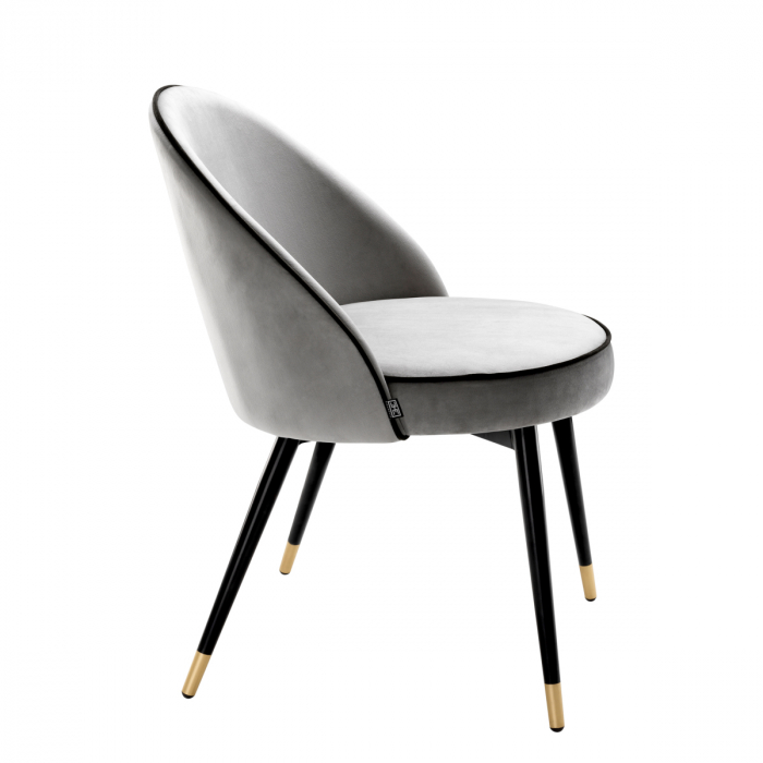 Scaun dining, Cooper Roche set de 2 catifea gri deschis [6]