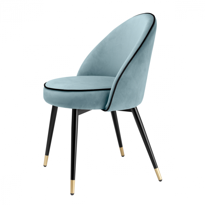 Scaun dining, Cooper Savona, set de 2 catifea albastra [5]