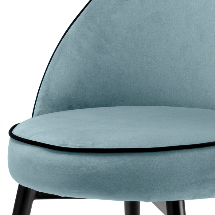 Scaun dining, Cooper Savona, set de 2 catifea albastra [6]