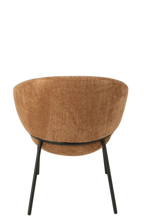 Scaun dining din metal, teracota/negru [4]