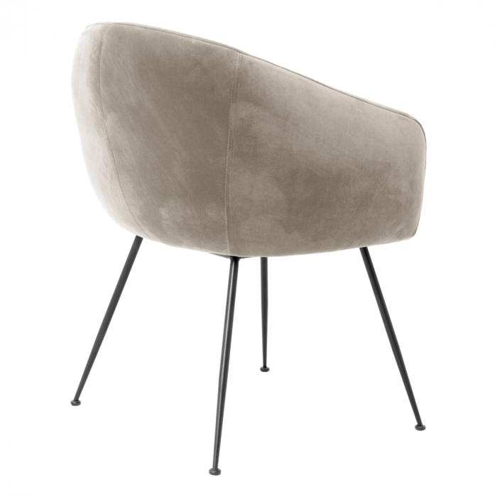 Scaun dining, Elbury Savona catifea greige [4]