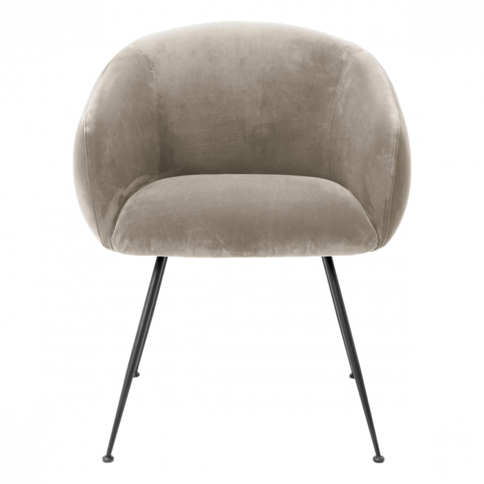 Scaun dining, Elbury Savona catifea greige [3]