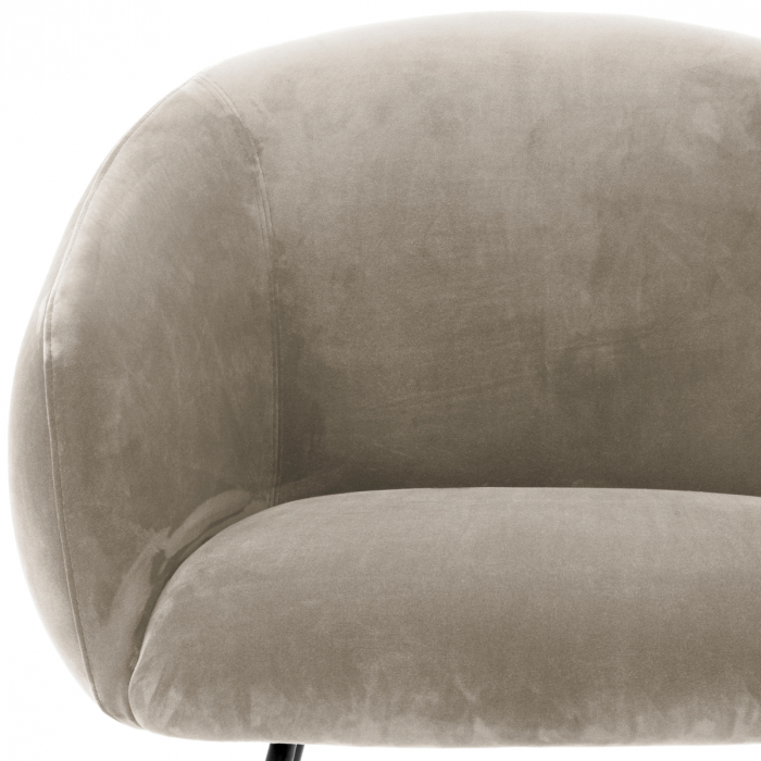 Scaun dining, Elbury Savona catifea greige [5]