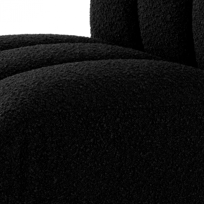 Scaun dining, Kelly bouclé negru [5]