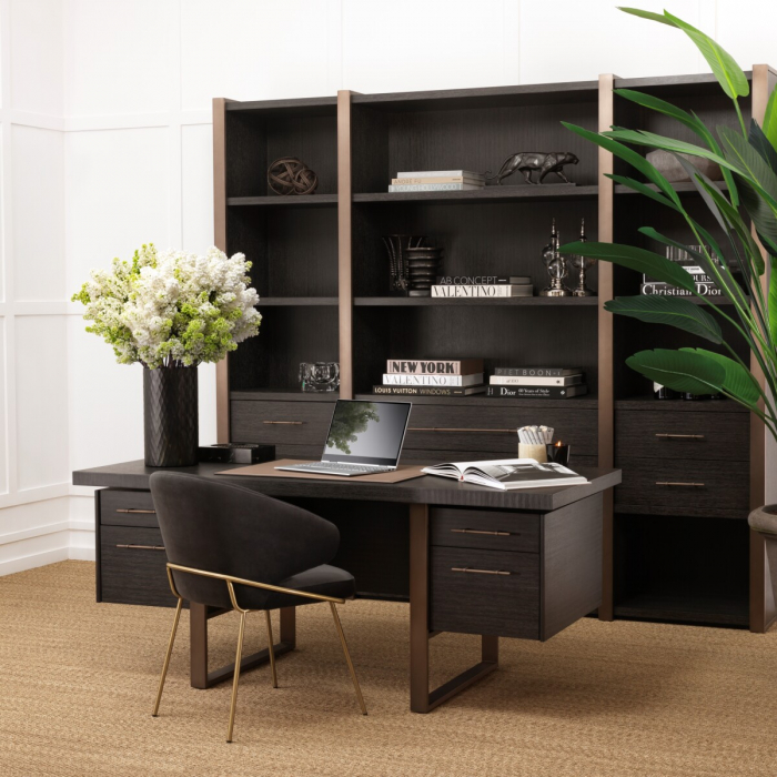 Scaun dining, Kinley Savona catifea gri inchis, Dims: W. 60 | D. 64 | H. 81 | SD. 46 | SH. 49 | AH. 66 (CM) [2]