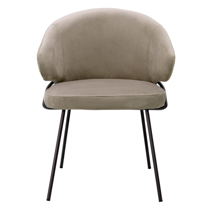 Scaun dining, Kinley Savona velvet greige [2]