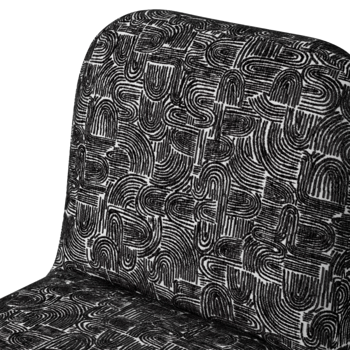 Scaun dining Magnus Solent alb-negru |W. 50 | D. 64 | H. 84.5 | SD. 47.5 | SH. 48 cm [5]