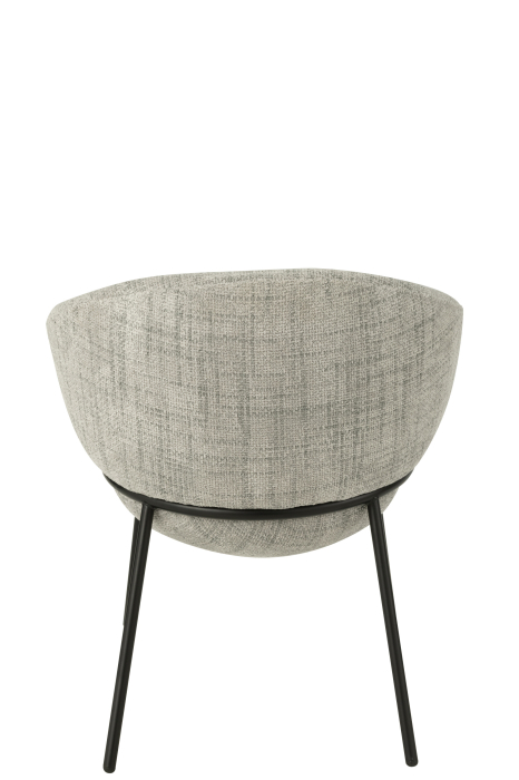 Scaun dining, metal, gri/negru [4]