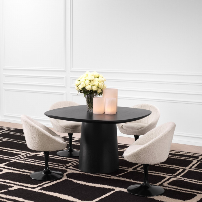 Scaun dining, O'Neill bouclé crem, Dims: W. 67 | D. 57 | H. 78.5 | SD. 45 | SH. 49.5 (CM) [2]