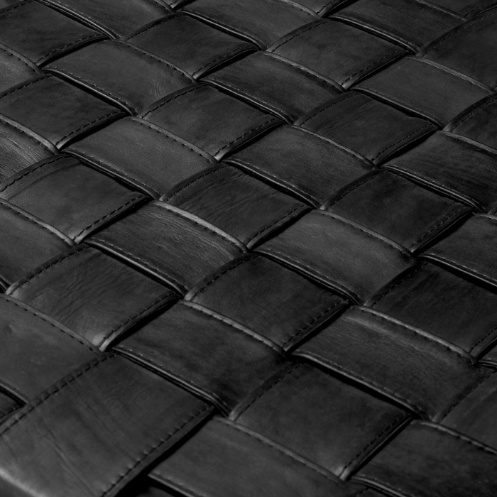 Scaun dining, Tiberio piele neagra clasic negru, Dimensiuni: W. 58 | D. 59.5 | H. 85 | SD. 50 | SH. 48 [7]