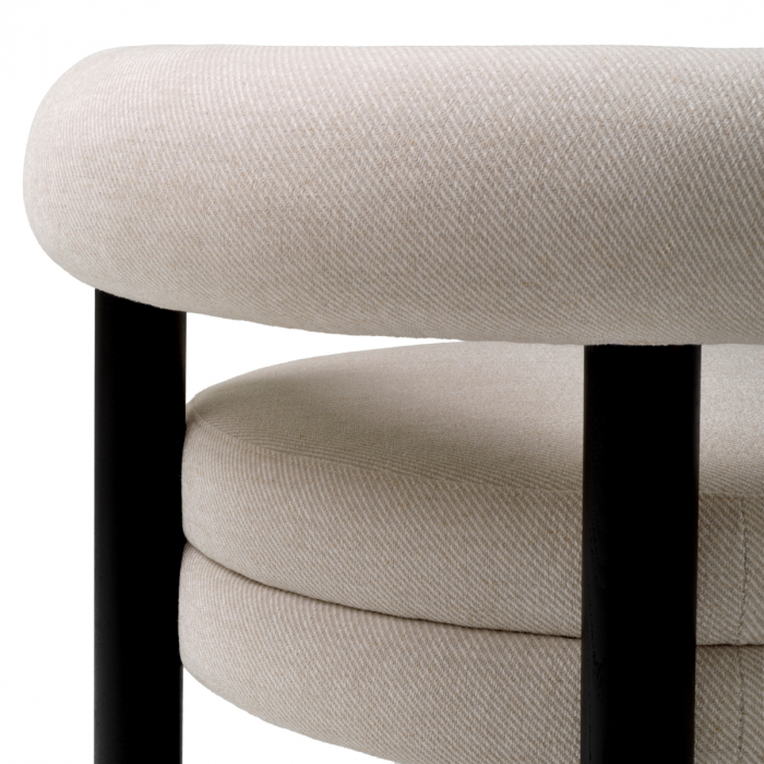 Scaun dining, Zoey Fisher Sand, Dims: L. 64 | W. 59 | H. 74 | SD. 49 | SH. 50 (CM) [5]