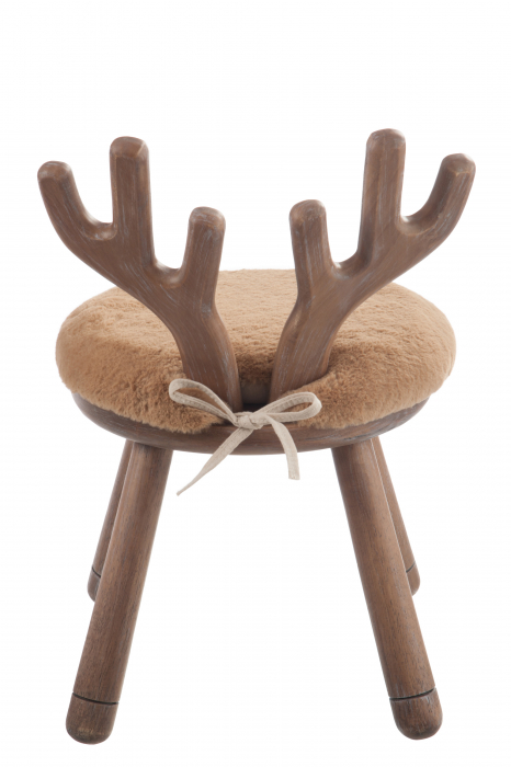 Scaun Ear Deer, Lemn, Natural, 36x36x56 cm [6]