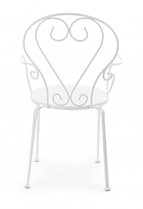 Scaun Etienne, Otel inoxidabil, Alb, 49x49x89 cm [7]