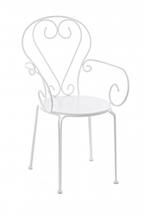 Scaun Etienne, Otel inoxidabil, Alb, 49x49x89 cm [2]