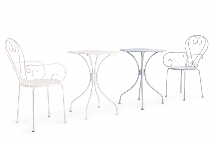 Scaun Etienne, Otel inoxidabil, Alb, 49x49x89 cm [6]