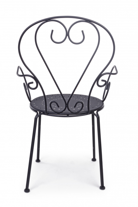 Scaun Etienne, Otel inoxidabil, Negru, 49x49x89 cm [6]