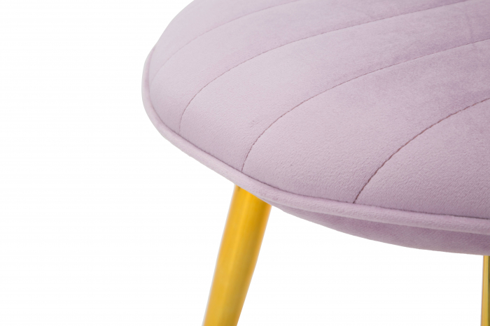 Scaun Flex, Lemn/MDF/Burete/Catifea/Fier, Roz/Auriu, 75x51x28 cm [4]