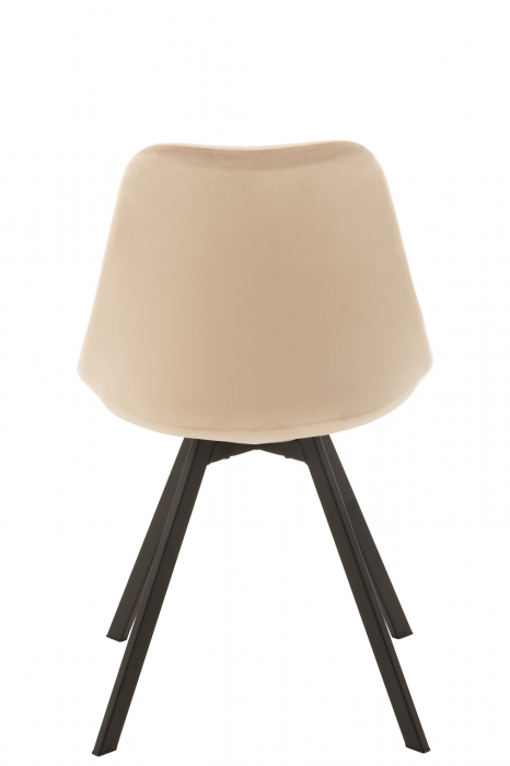 Scaun Helene, Textil/Metal, Bej/Negru, 55x49x84 cm [7]