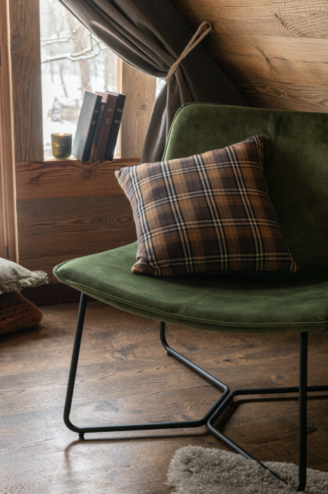 Scaun Isabel, Textil/Metal, Verde, 70.7x66.9x76.7 cm [9]