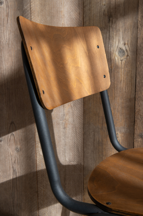 Scaun, Lemn/Metal Negru [9]