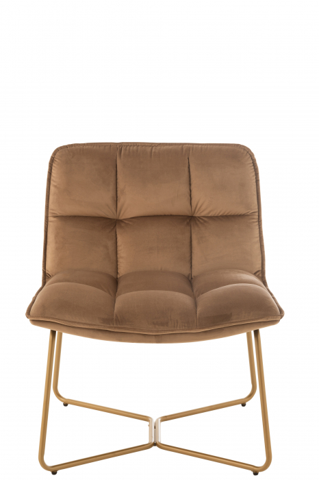 Scaun Lisa, Textil/Metal, Maro, 69.5x67x76.5 cm [5]