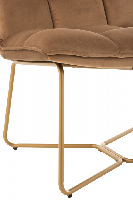 Scaun Lisa, Textil/Metal, Maro, 69.5x67x76.5 cm [2]