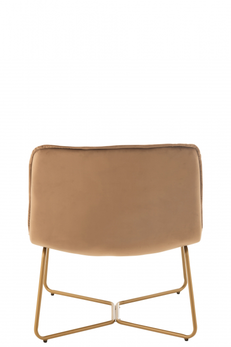 Scaun Lisa, Textil/Metal, Maro, 69.5x67x76.5 cm [7]