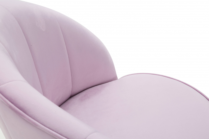 Scaun Loty, Lemn/MDF/Burete/Catifea/Fier, Roz/Negru/Auriu, 61x60x45 cm [3]