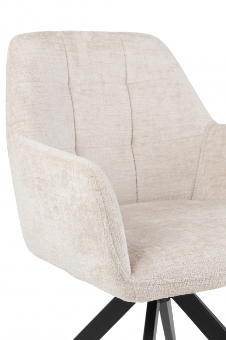 Scaun rotativ Louna, Fier/Acrilic, Bej [7]