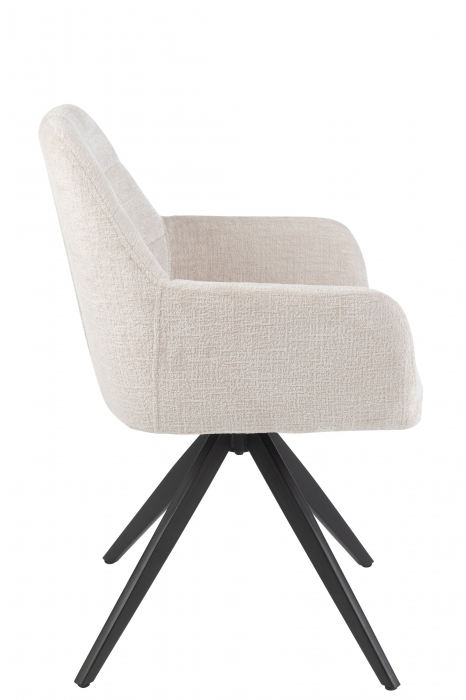 Scaun rotativ Louna, Fier/Acrilic, Bej [2]