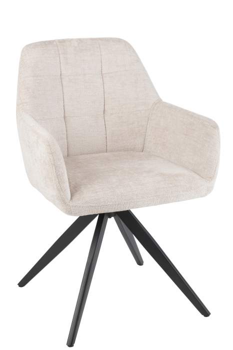 Scaun rotativ Louna, Fier/Acrilic, Bej [8]