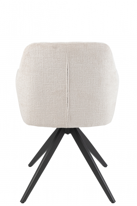 Scaun rotativ Louna, Fier/Acrilic, Bej [3]