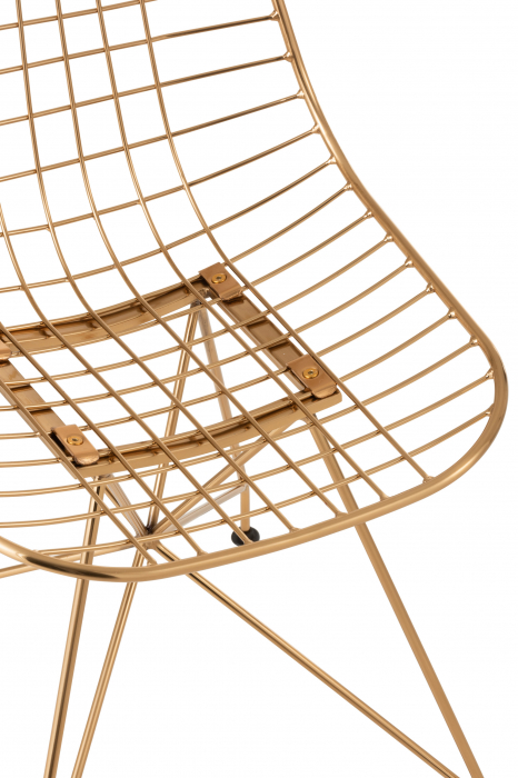 Scaun, Metal, Auriu, 44x52x84 cm [7]