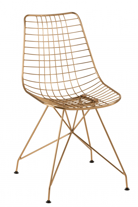 Scaun, Metal, Auriu, 44x52x84 cm [2]
