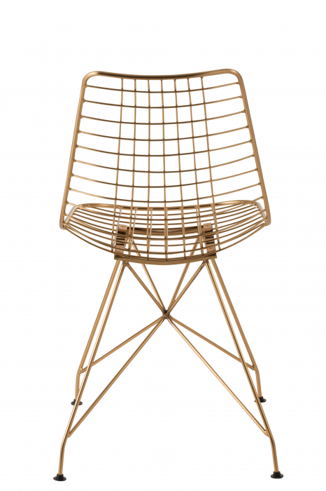 Scaun, Metal, Auriu, 44x52x84 cm [5]
