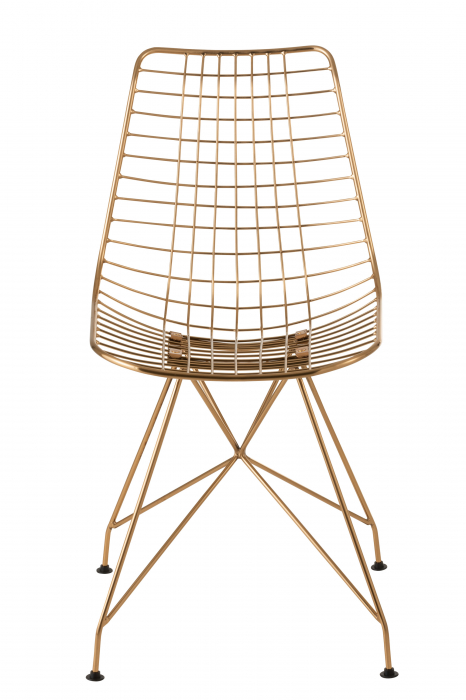 Scaun, Metal, Auriu, 44x52x84 cm [3]