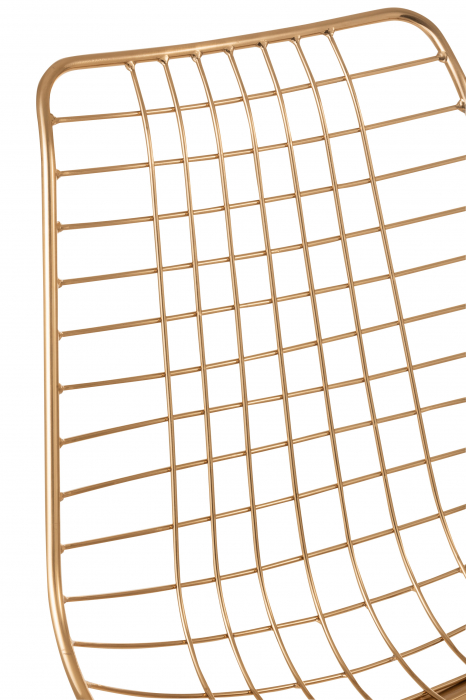 Scaun, Metal, Auriu, 44x52x84 cm [8]