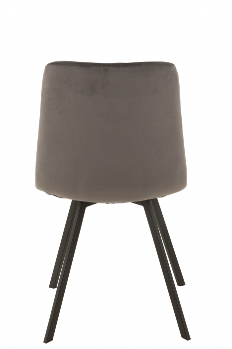Scaun Morgan, Metal/Textil, Gri, 45x54x86 cm [4]