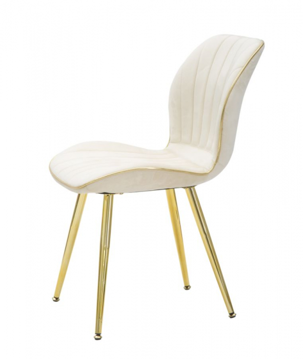 Scaun, PARIS, cream /auriu set 2 buc cm 46x58x77 [3]