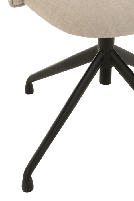 Scaun Rotativ, Ajustabil pe inaltime, Textil, Bej [5]