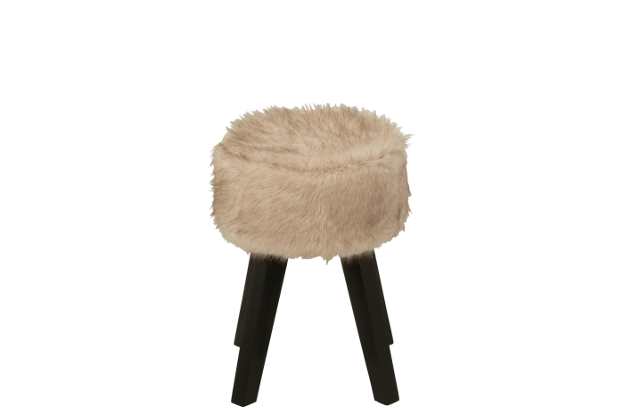 Scaun Teddy, picioare din lemn, culoare taupe, lemn [3]