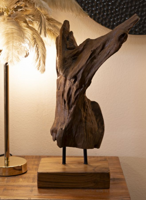 Sculptură, Akar din tec reciclat 18x13x55 cm (piesa unica) [9]