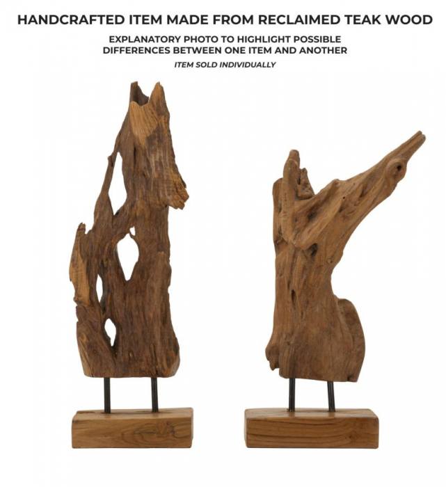 Sculptură, Akar din tec reciclat 18x13x55 cm (piesa unica) [8]