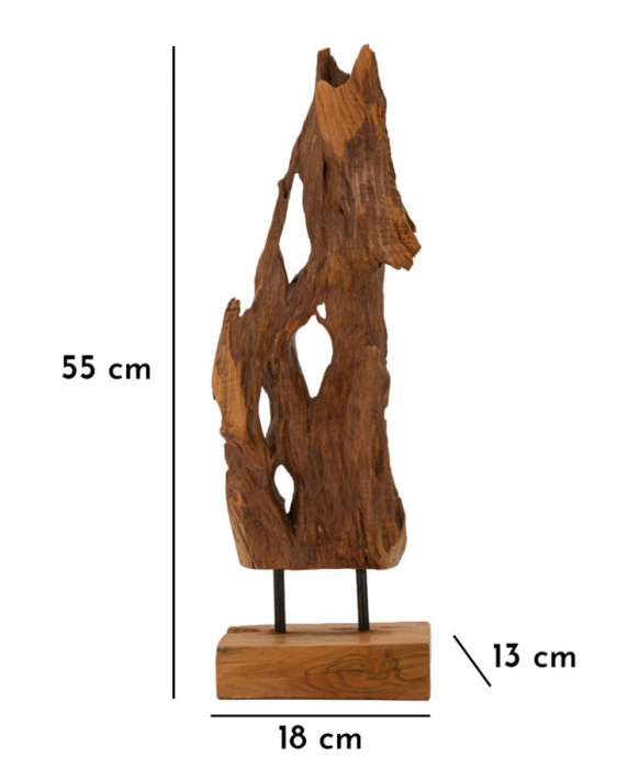 Sculptură, Akar din tec reciclat 18x13x55 cm (piesa unica) [10]