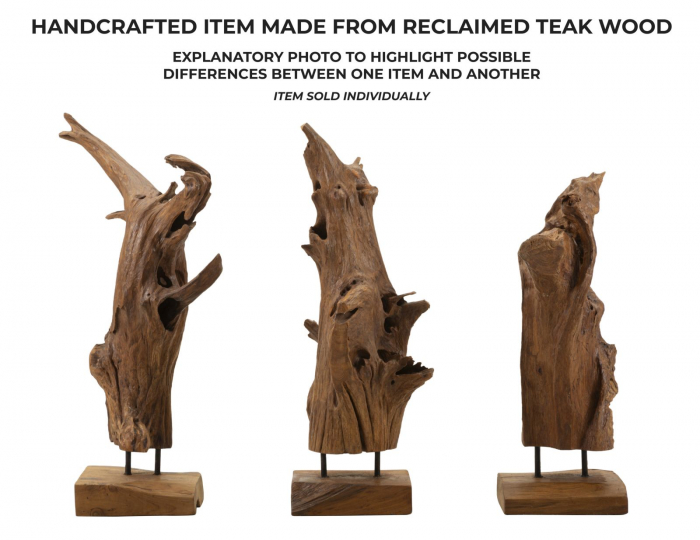 Sculptură, Akar din tec reciclat 23x27x64 cm (piesa unica) [7]