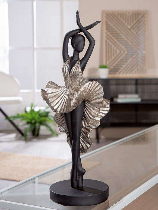 Sculptură, Balerina, Ballet, Polirășină, negru, PU 1, H. 44 cm, D. 13,5 cm [4]