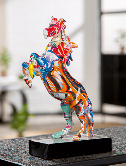 Sculptură, Cal, Graffiti, Rășină sintetică, multicolor, PU 2, L. 7 cm, L. 15 cm, H 25 cm [5]
