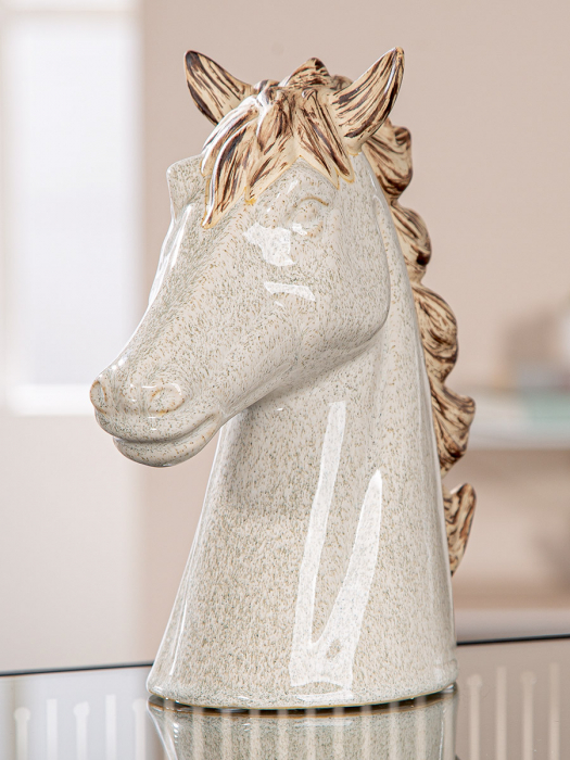 Sculptură, Cal, Sunny, Ceramica, crem, PU 4, L. 9 cm, L. 19 cm, H. 20 cm [3]