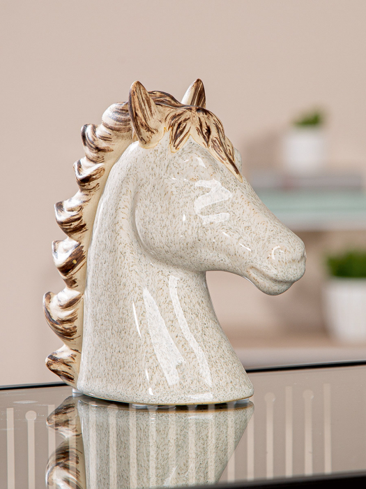 Sculptură, Cal, Sunny, Ceramica, crem, PU 6, L. 6 cm, L. 14 cm, H. 14 cm [3]