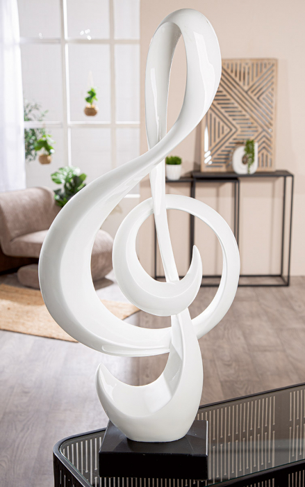 Sculptură, Clef, Marmură, Polirășină, alb, PU 1, L. 15 cm, L. 38 cm, H. 83 cm [3]